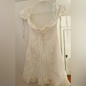 Off shoulder white dress